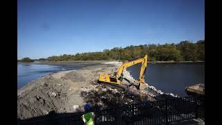 Carpentersville Dam Removal  11132024  Final Timelapse [upl. by Tiphany679]