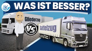 Wir vergleichen Sattelzug und Gliederzug [upl. by Sumerlin]