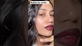 Baddie lip combo  lipliner redlipstick [upl. by Kimmie]