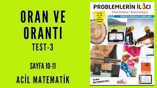 PROBLEMLERİN İLACI SORU BANKASI Acil MatematikSayfa 1011 [upl. by Enelhtac838]