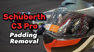 How to remove the paddings of a Schuberth C3 Pro Helmet [upl. by Anoj]