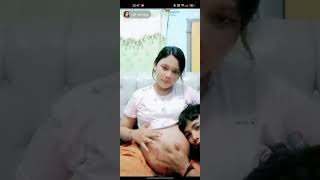 Bumil Live Tiktok Bareng Suami Pamer Perut Hamil Besar bumil pregnant live tiktok [upl. by Grannie]