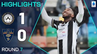 UDINESELECCE 10  HIGHLIGHTS  Brilliant freekick secures points for Udinese  Serie A 202425 [upl. by Wichern]