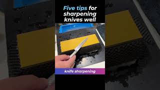 Five tips for sharpening knives well🔪✨ shorts knifesharpening chefknife kitchenknife whetstone [upl. by Verdha]