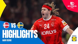 LAST SECOND DRAMA 🤯😵‍💫  Denmark vs Sweden  Highlights  Mens EHF EURO 2024 [upl. by Amandie]