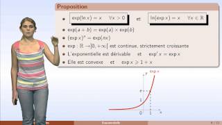 Fonctions usuelles  partie 1  logarithme et exponentielle [upl. by Eiram]