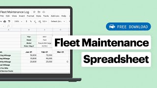 Creating a Fleet Maintenance Spreadsheet w Free Template  Fleet Management Tools [upl. by Cherian]