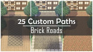 25 Brick Roads Custom Paths  Animal Crossing New Horizons  Acnh [upl. by Tsew]