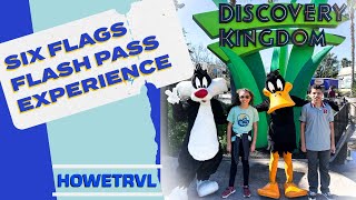 SIX FLAGS VALLEJO CA FIRST FLASH PASS EXPERIENCE [upl. by Ronni]