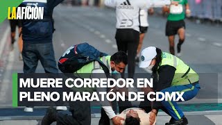 Trágica muerte en el Medio Maratón de CdMx Corredor fallece sin número de participante [upl. by Zelten]