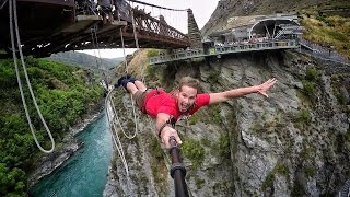 Extreme Bungy Jumping with Cliff Jump Shenanigans Play On in New Zealand 4K [upl. by Suollecram]