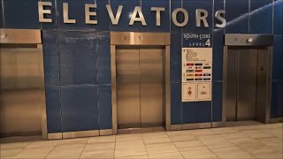 Schindler 5500 quotSouth Corequot Elevators  Rental Car Center  Tampa International Airport  Tampa FL [upl. by Wilinski]