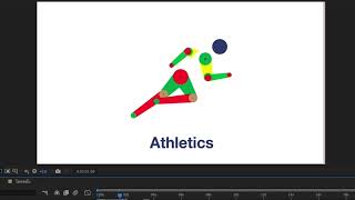 Athletic pictogram run cycle After Effect [upl. by Irtak]