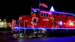 CP HOLIDAY CHRISTMAS TRAIN IN MONTREAL QUEBEC [upl. by Nivar]