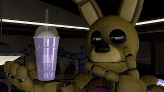 SFMFNAF Spring Bonnie Tries the Grimace Shake [upl. by Aitital]