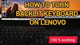 how to on keyboard light in lenovo thinkpad  turn backlit keyboard on lenovo [upl. by Llennahs]