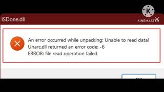 ISDonedll Fix Error file write operation failed An error occurred while Unpacking unable to write [upl. by Nariko482]