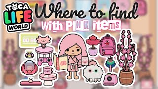 PINK THINGS COLLECTION in Toca Life World NecoLawPie Color Collection 1 [upl. by Ynettirb647]