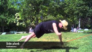 Slackline Yoga at Hanuman Festival with YogaSlackers Teacher Jeremy Hasty [upl. by Mizuki]