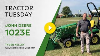 Tractor Tuesday  John Deere 1023E Tractor amp Attachments Overview [upl. by Laeahcim741]