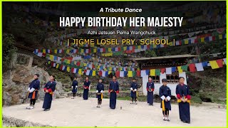 A TRIBUTE DANCE TO HER MAJESTY  Tertoens MJ films  JIGME LOSEL PRY SCHOOL  Music Video  2023 [upl. by Drobman]