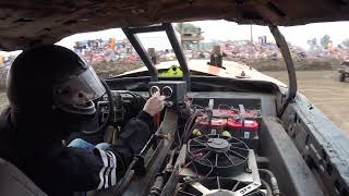 Tyler Quast 73 Monona County Fair Demo Derby 2023 RPM Redemption Round 2 [upl. by Ettelorahc]