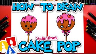 How To Draw A Valentines Cake Pop [upl. by Ecirehs]