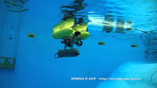 SPARUS II AUV firsts tests in water tank underwater view [upl. by Nnylekoorb]