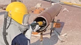 Pipe internal Joint Sandblasting OFW LIFE [upl. by Warring]