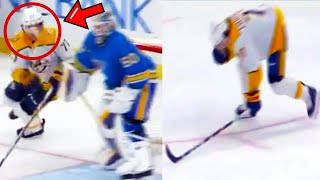 Jordan Binnington catches Luke Evangelista with high stick Binnington High Sticking FULL CLIP [upl. by Hetty]