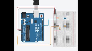 Photoresistor example in Tinkercad simulator [upl. by Bernette]