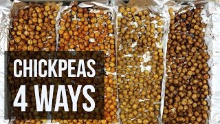 Roasted Chickpeas 4 Ways  Healthy Vegan Snack Recipe by Forkly [upl. by Monte]