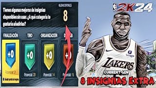 Cómo Desbloquear 8 INSIGNIAS EXTRA GRATIS en NBA 2K24 CURRENT GEN [upl. by Attikram]