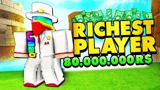 Worlds Richest ROBLOX Player 80000000 R [upl. by Mendelsohn]