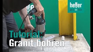 Tutorial Wie man effizient und einfach in Granit bohrt HellerTV ProXtreme Steinbohrer [upl. by Eiahpets]