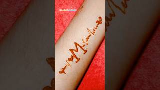 M letter Mehedi design ❤️youtubeshorts mehndi hennatatto hennnadesign mehedi hennadesigns [upl. by Helsie849]