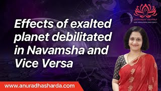 Effect of exalted planets debilitated in Navamsha and Vise Versa  navamsha  d9 chart analysis [upl. by Godewyn]