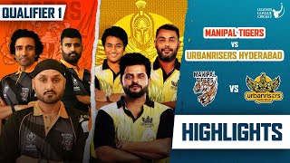 Highlights  Qualifier 1  Manipal Tigers VS Urbanrisers Hyderabad  Legends League cricket 2023 [upl. by Katharyn]