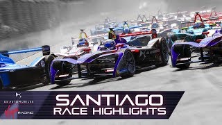 Formula E Santiago EPrix Race Highlights DS Virgin Racing S4 R4 [upl. by Sunshine]