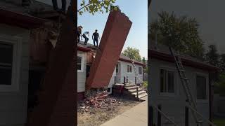 Demolishing a Chimney for an addition remodel demolition chimney demo remodel [upl. by Nialb]