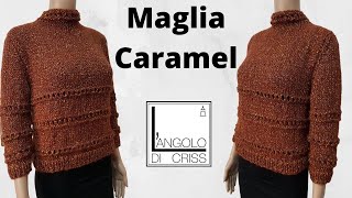 Maglia ai ferri quotCARAMELquot [upl. by Fadiman373]