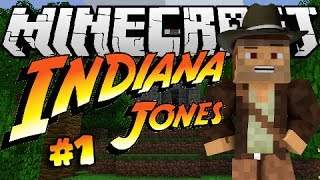 Minecraft Indiana Jones amp The Herobrine Staff  THE INDIANS ARE COMING 1  Custom Map [upl. by Jit]