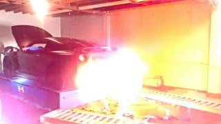 Nissan GTR Shooting Flames on Dyno [upl. by Hendren]