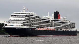 QUEEN ANNE  the amazing powerful ship horn of the brand new CUNARD cruise ship  4KQualityVideo [upl. by Parthenia]