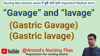 GavagelavageGastric GavageGastric lavageMedical terminologynclex anandsnursingfiles [upl. by Akinet]