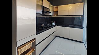 Acrylic modular kitchen in pune  with all Fittings [upl. by Airetal]