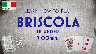 Learn Briscola in under 3mins  Italian Card Game [upl. by Adnik]