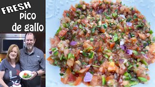 EASY PICO DE GALLO Homemade Recipe  Red Mexican Salsa  Mild Medium or Hot [upl. by Cristie]