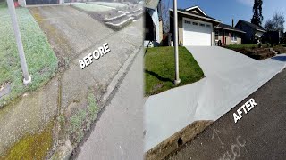 How I Resurface Driveways Timelapse [upl. by Ydieh]