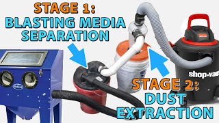 2 STAGE DUST CYCLONE for Separating Sand Blaster Media amp Extracting Dust  How well does it work [upl. by Odrarej]